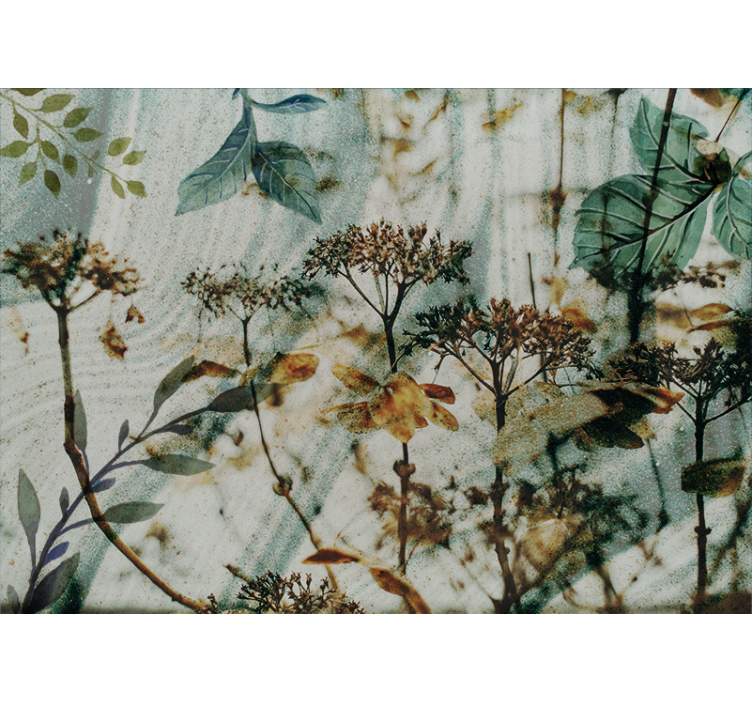 Flower wall mural floral leaf arrangement - TenStickers