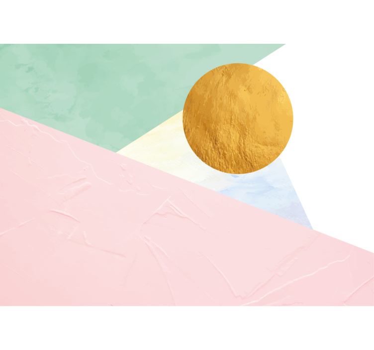 Abstract wall mural with elegant geometric shapes - TenStickers