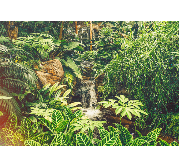 Beautiful green tropical Forest Wall Mural - TenStickers