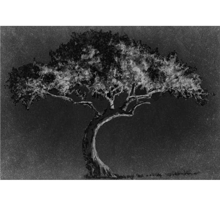 Tree mural graceful tree silhouette - TenStickers