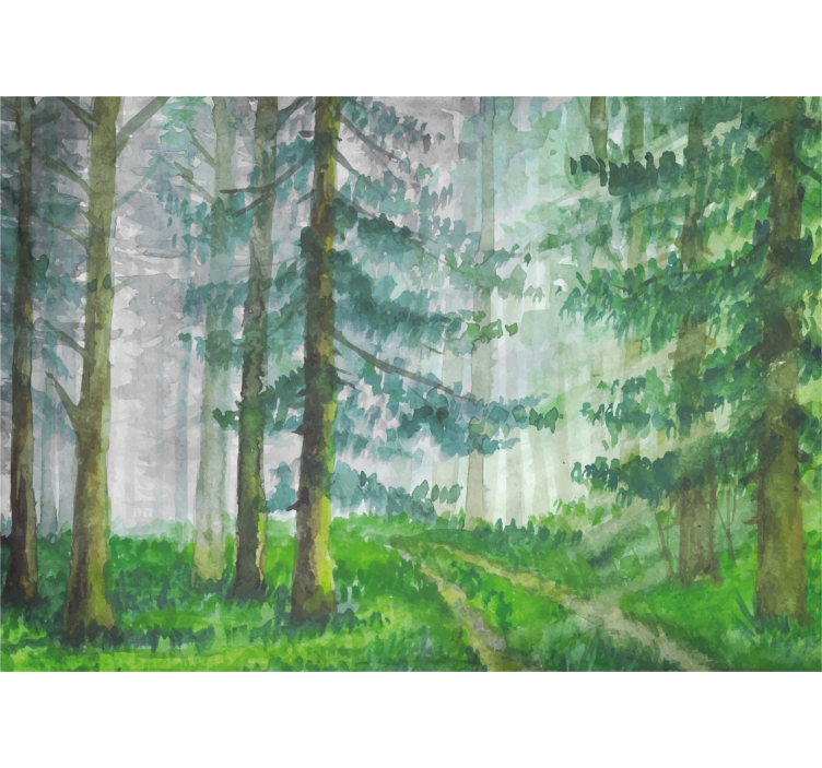 Forest wall mural forest pathway detail - TenStickers