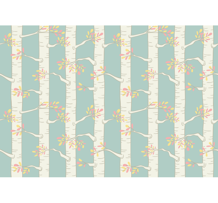 Tree mural birch tree design - TenStickers