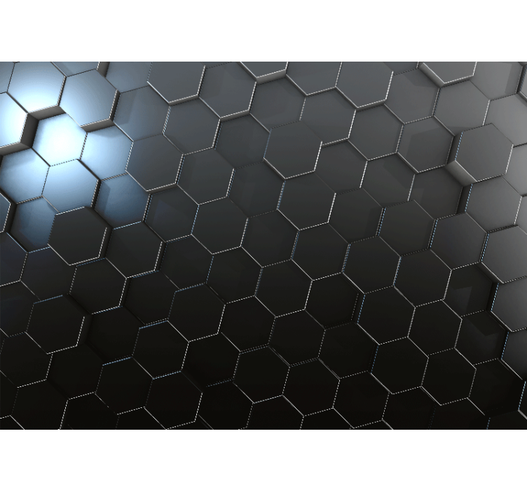 Hexagonal Arrangement Style texture and pattern wall mural - TenStickers