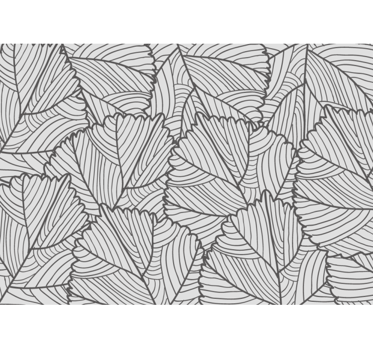Textured wall mural leaf pattern design - TenStickers