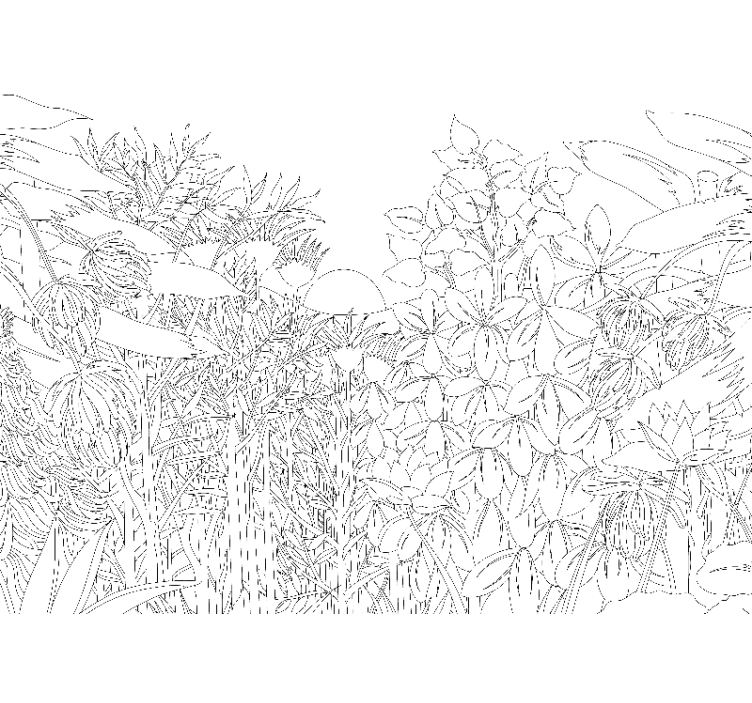 Flower wall mural floral nature design - TenStickers