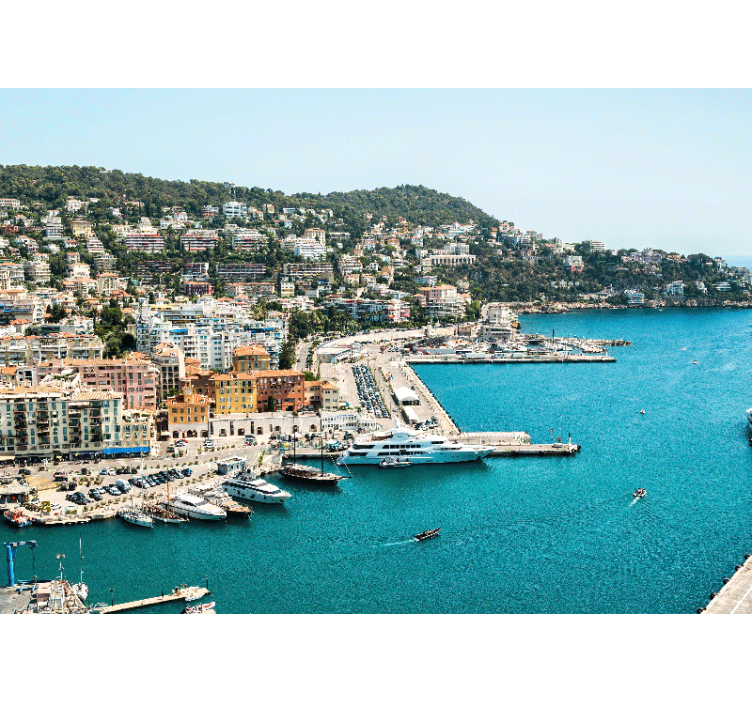 Coastal cityscape view city wall mural - TenStickers