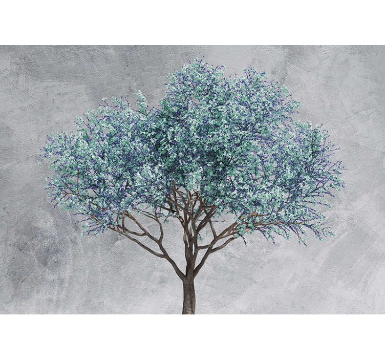 Tree mural stylized leafy tree - TenStickers