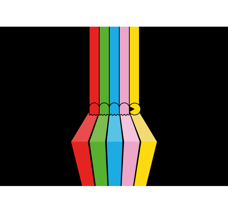 Urban wall mural colorful pencil strokes - TenStickers