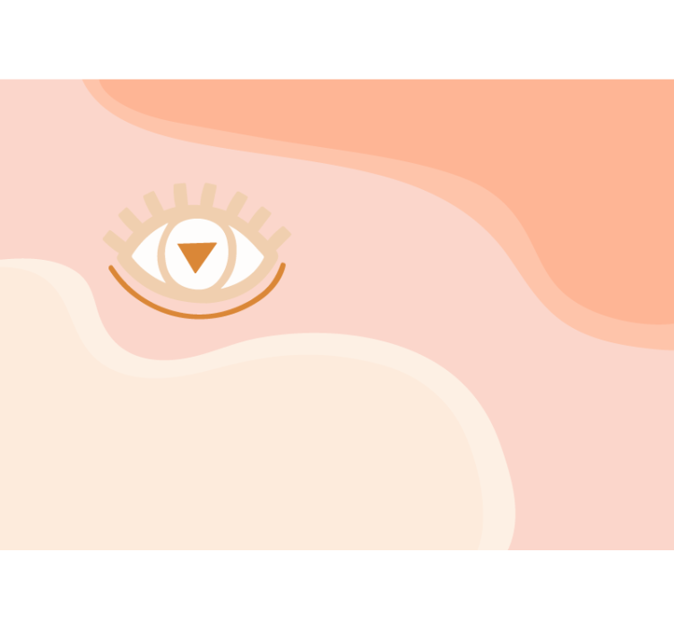 Abstract wall mural with stylized eye design - TenStickers