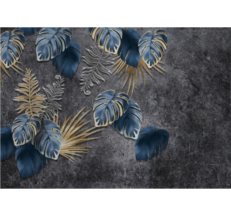 Nature wall mural with leafy details - TenStickers