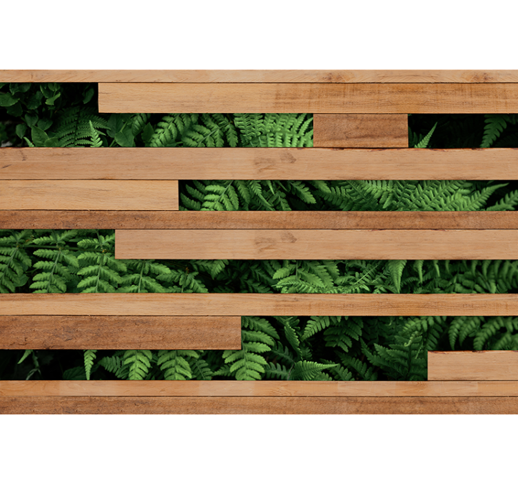 Lush greenery layers nature wall mural - TenStickers