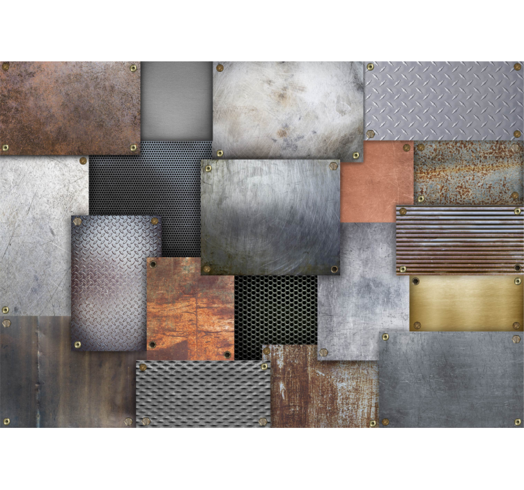 Industrial steel wall mural - TenStickers