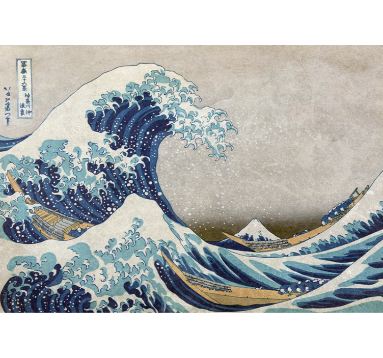old style Kanagawa paint Classic Art Wall Mural - TenStickers