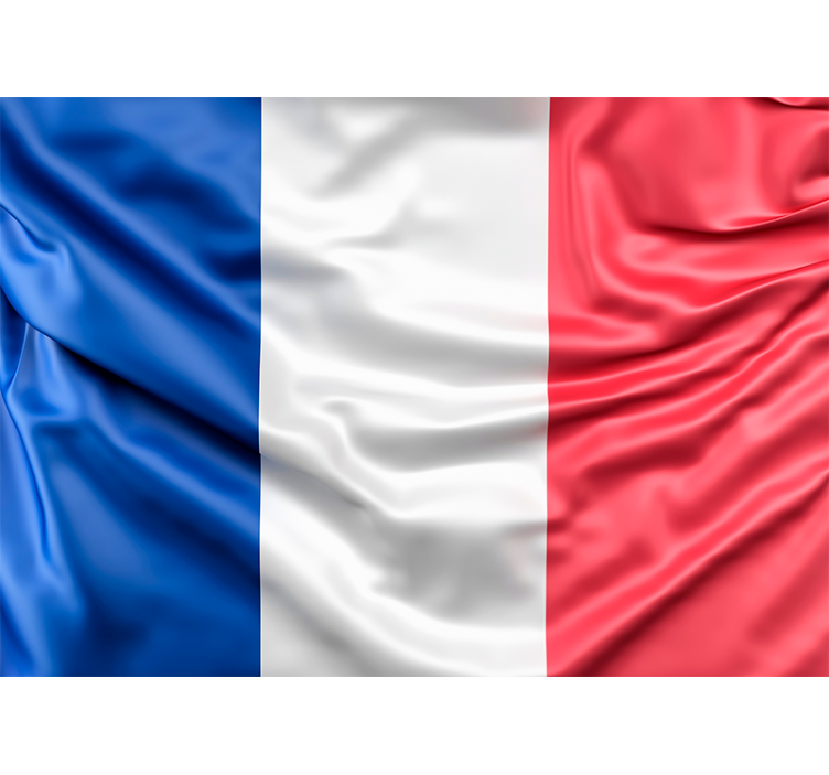 french flag wall mural - TenStickers