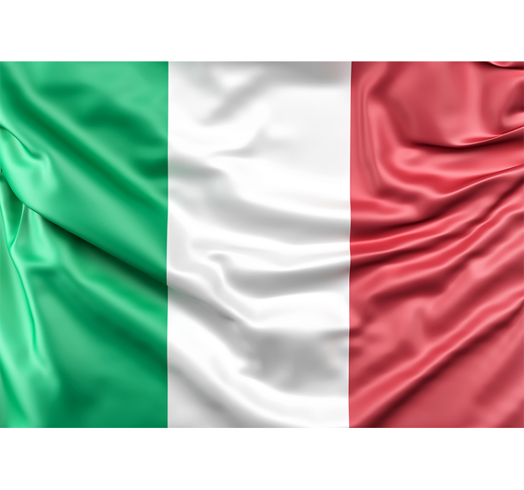 Italian flag wall mural decor - TenStickers