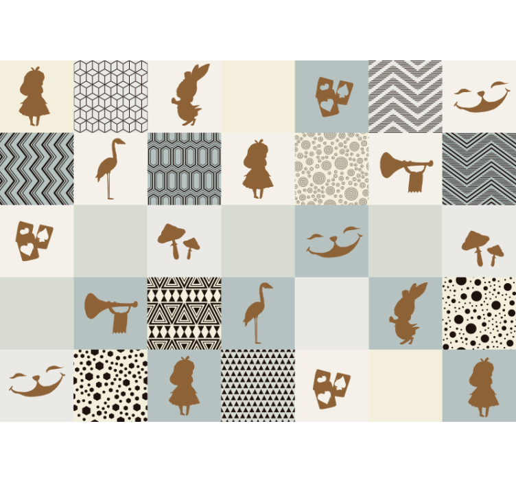 Tale Silhouette Collage kids wall mural - TenStickers