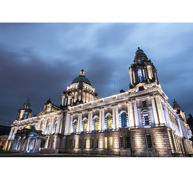 Belfast City Hall at night City wall mural - TenStickers