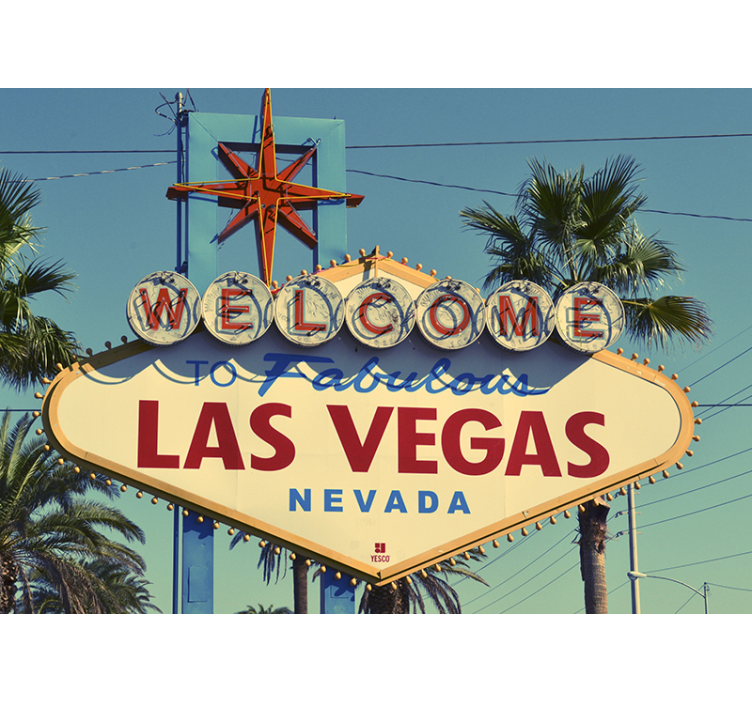 Welcome to Las Vegas city wall mural - TenStickers