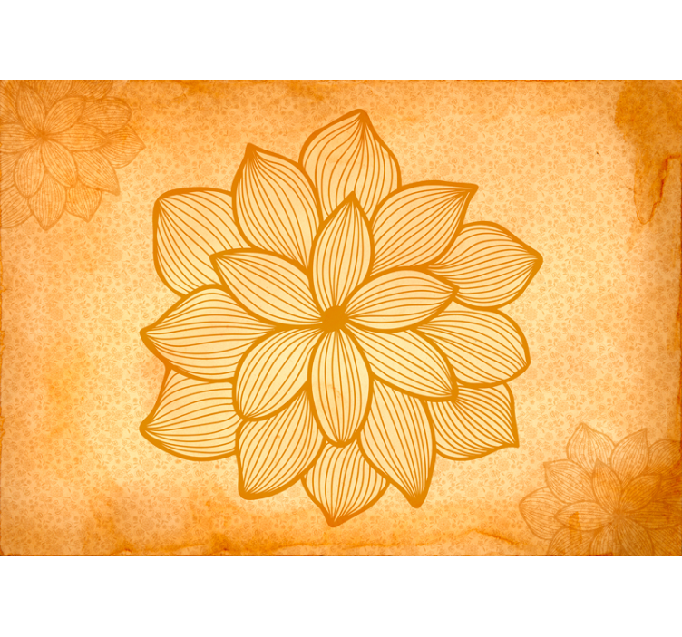 Living room wall mural large floral design - TenStickers