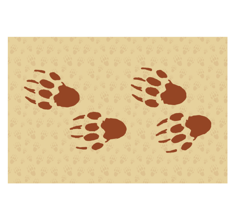 Paw Prints animal wall mural - TenStickers