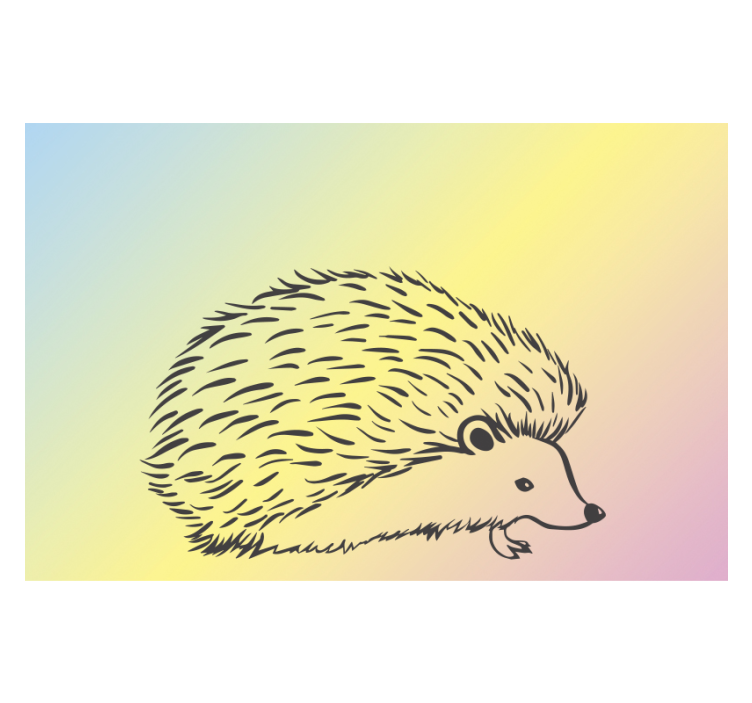 Hedgehog Design animal wall mural - TenStickers