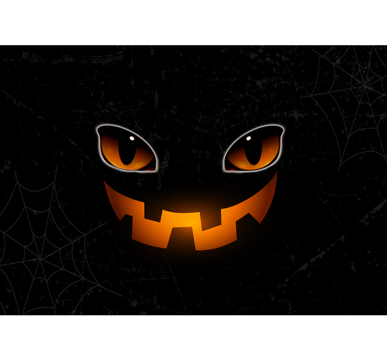 Spooky Pumpkin Eyes halloween wall mural - TenStickers