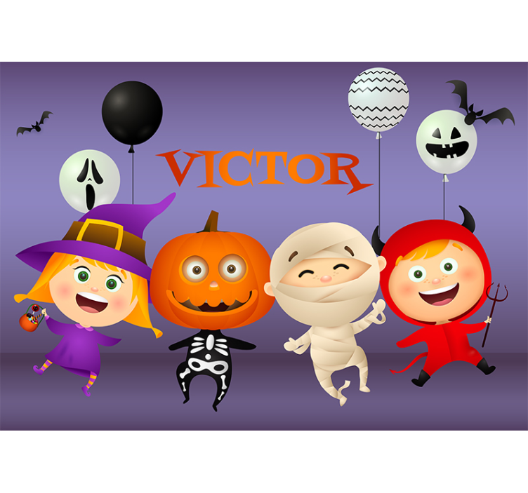 Halloween wall mural halloween fun friends - TenStickers