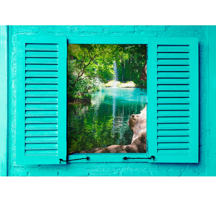 Serene Water View landscape wall mural - TenStickers