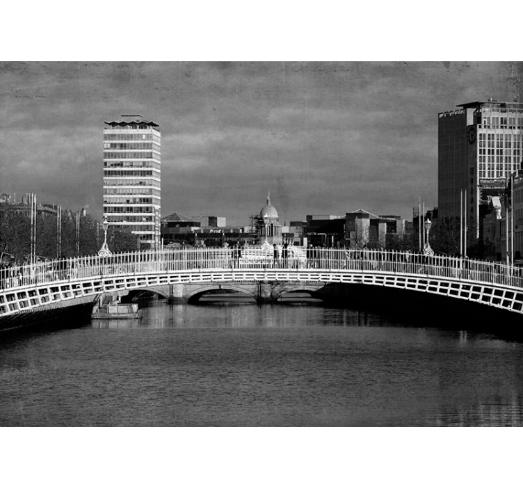 Hapenny Bridge in Dublin wall mural - TenStickers