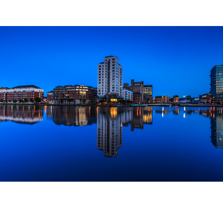 Dublin at night wall mural - TenStickers