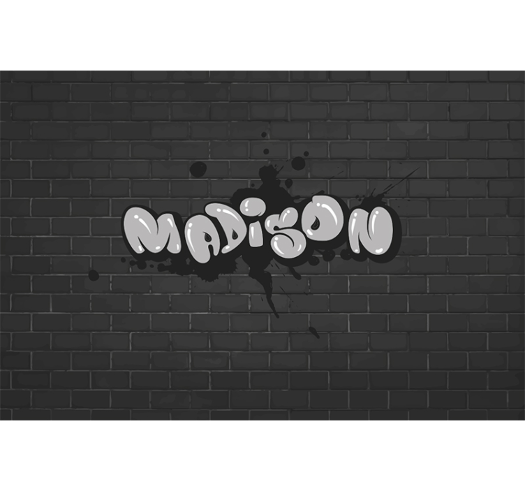 Urban wall mural stylish name design - TenStickers