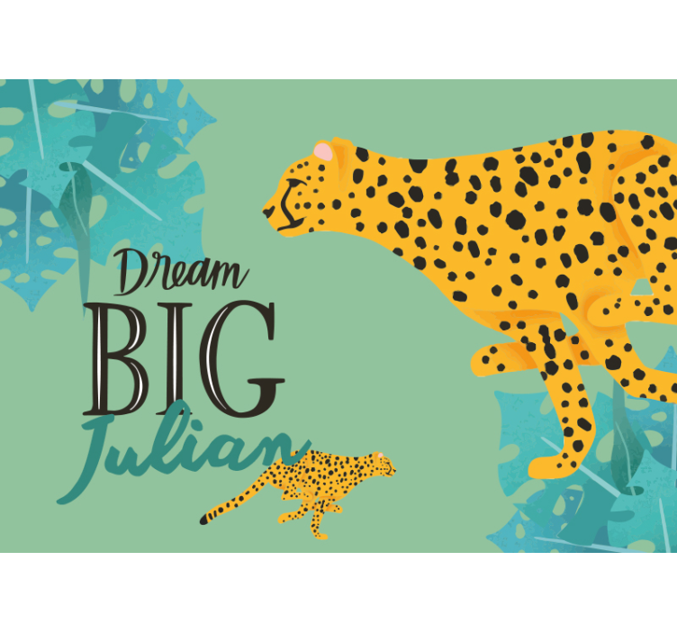 Leopard Dreams animal wall mural - TenStickers