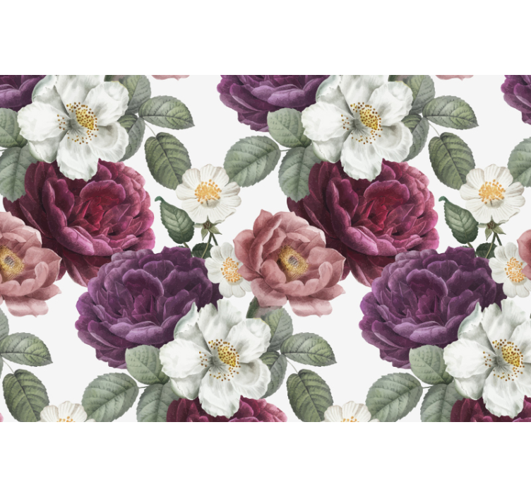 Romantic Floral Bouquet flower wall mural - TenStickers