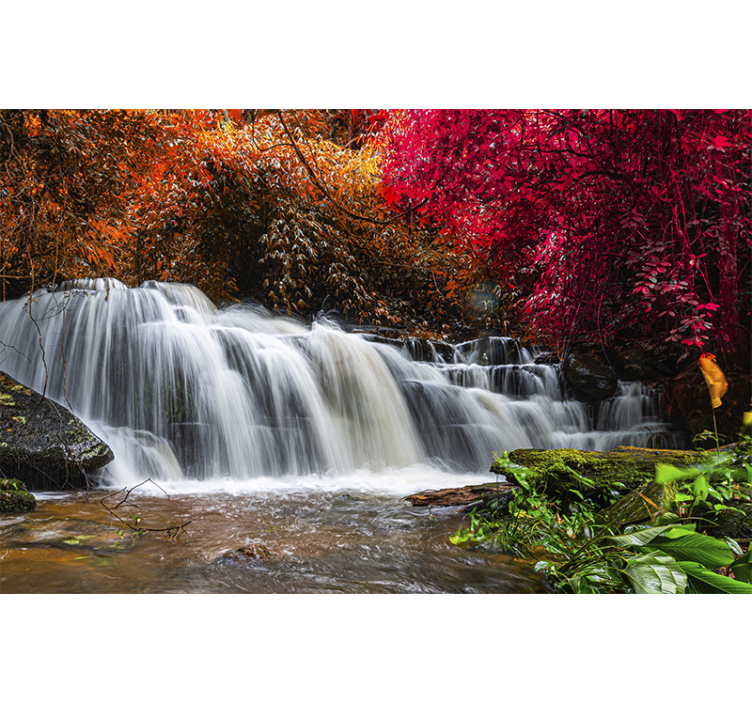 Waterfall wall mural majestic waterfall serenity - TenStickers