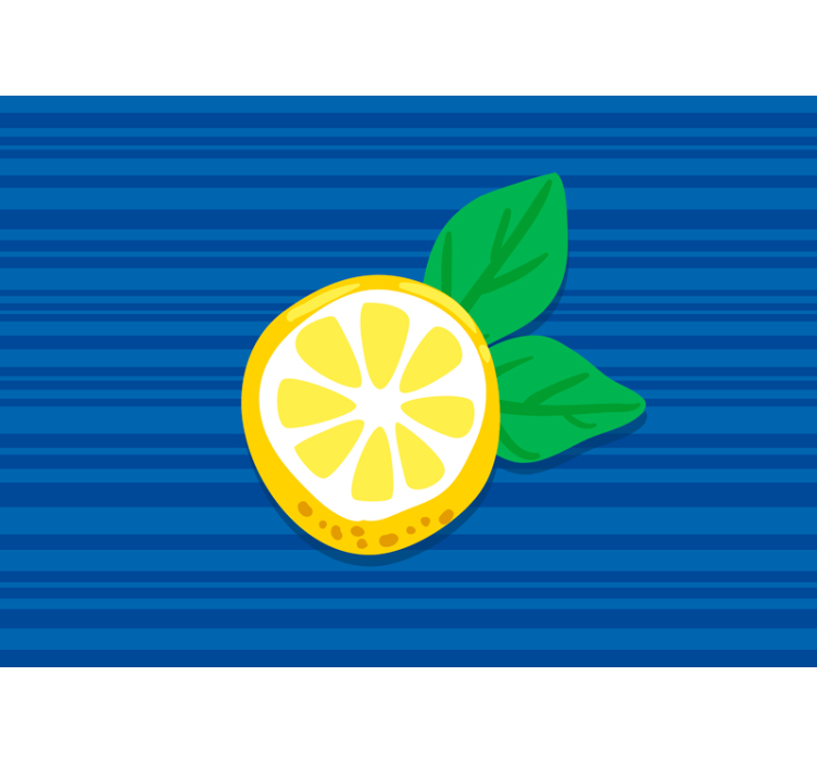 Dining room wall mural lemon slice artwork - TenStickers