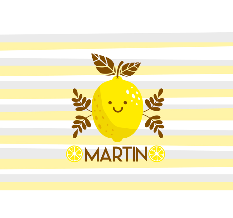 Kids wall mural smiling lemon decor - TenStickers