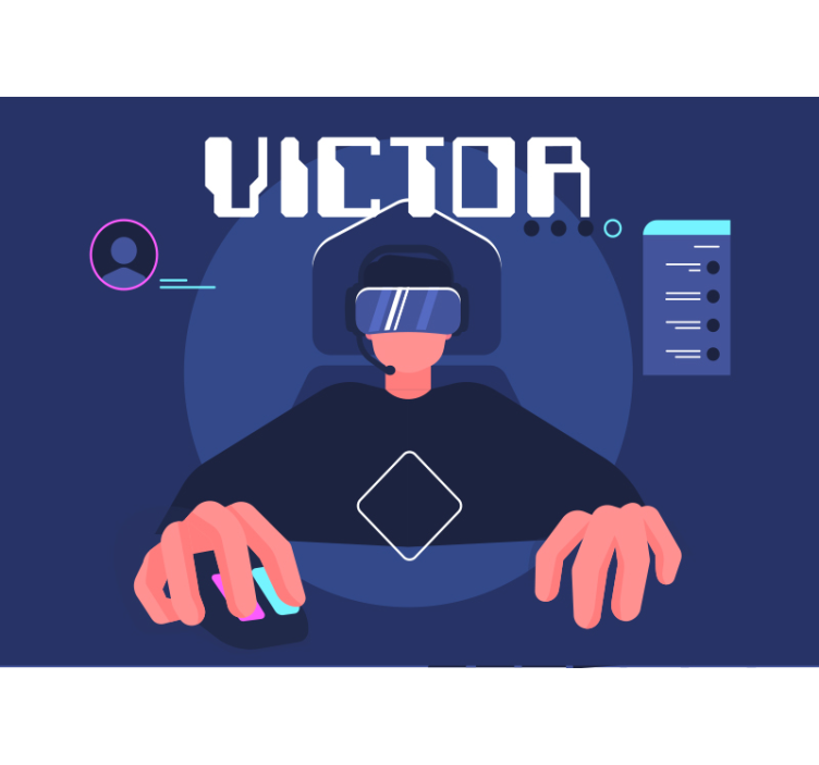 Gaming Virtual Reality music wall mural - TenStickers