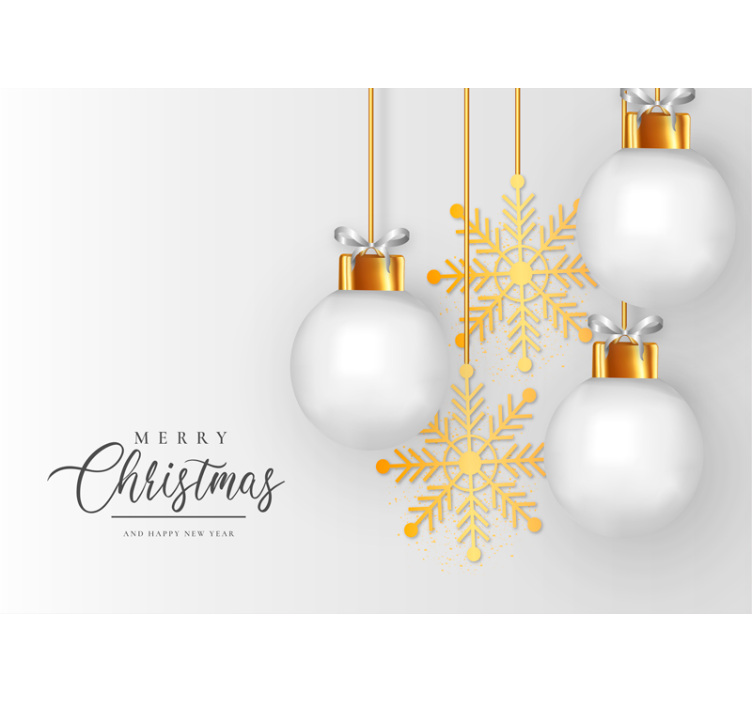 Christmas wall mural christmas ornament elegance - TenStickers