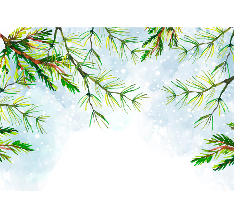 Pine Branches Overhead nature wall mural - TenStickers