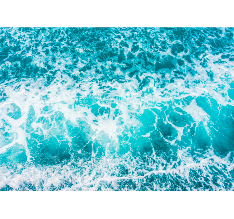 Sea animals wall mural couple embracing waves - TenStickers