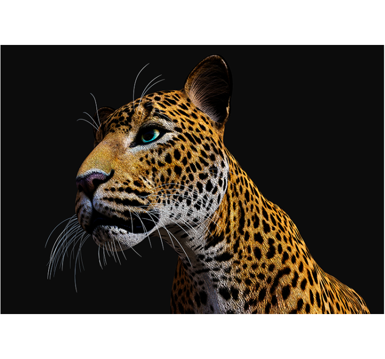 Animal wall mural leopard close-up - TenStickers