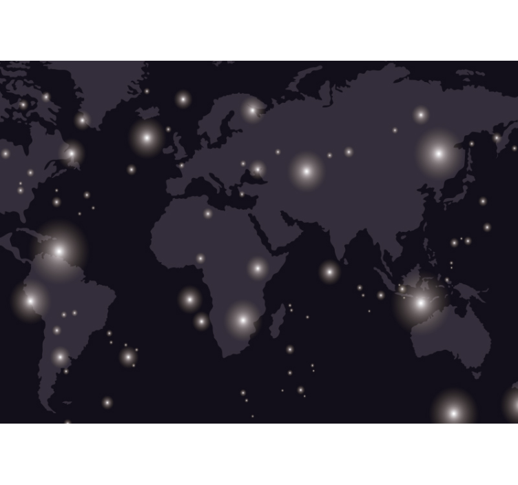 Celestial World Map world map wall mural - TenStickers