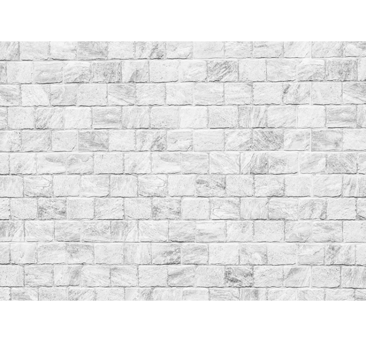 White brick texture brick wall mural - TenStickers