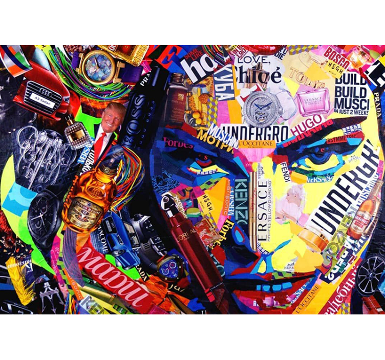 Collage art woman Urban Art Wall Mural - TenStickers