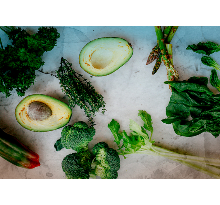 Kitchen wall mural fresh avocado display - TenStickers