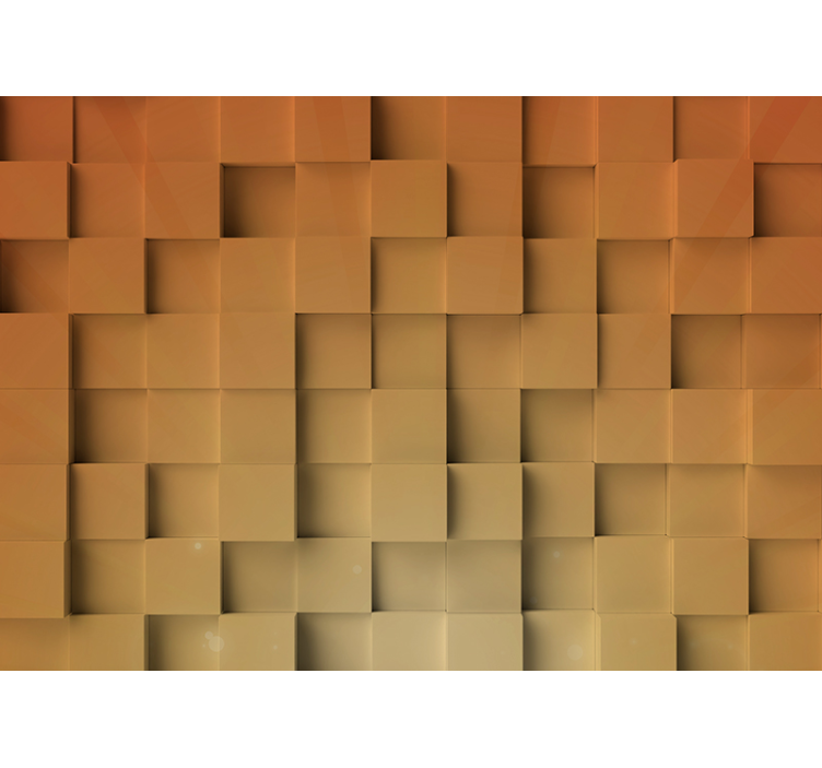 Texture and pattern wall mural textured cube design - TenStickers