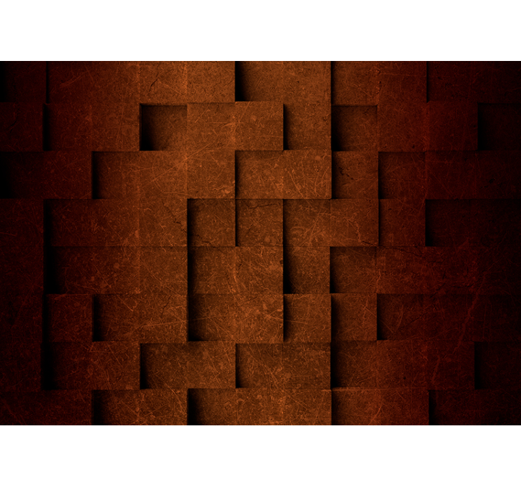 Textured wall mural layered square design - TenStickers