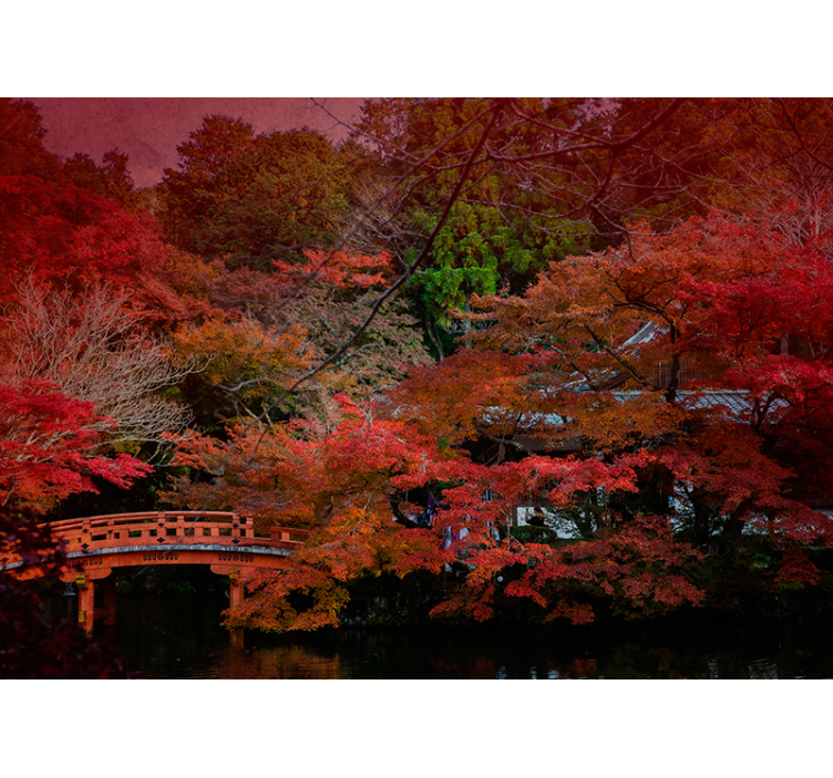 Nature wall mural autumn tranquility - TenStickers