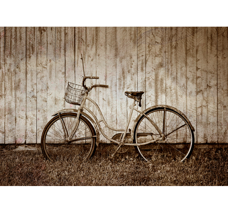 Vehicle wall mural vintage bicycle scene - TenStickers