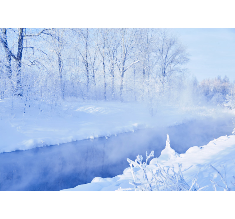 Landscape wall mural winter landscape tranquility - TenStickers